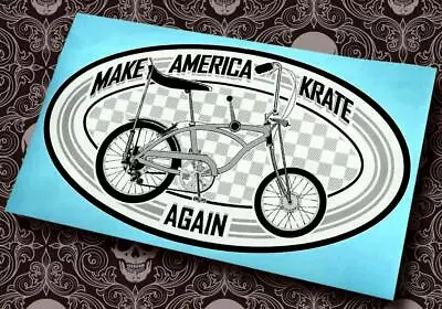 MAKE AMERICA KRATE AGAIN • Gray Muscle Bike Sticker • Decal 👻 • $4.25