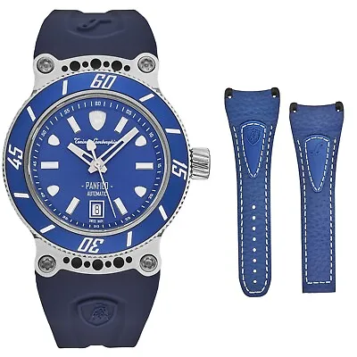 Tonino Lamborghini Men's 'PANFILO' Blue Dial Automatic Watch TLF-T03-2 • $1385.18