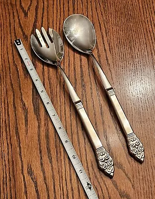 Oneida Imperial Stainless Steel Flatware Vinland Salad Serving Set 12.25  USA • $45