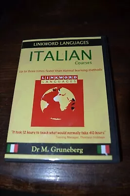 Linkword Languages Italian By Dr Michael Gruneberg - Cd-rom Course 6 CD's • £22
