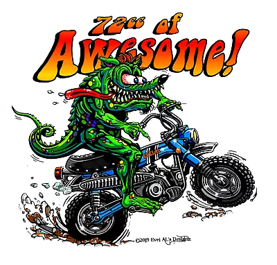 £3.41 • Buy Honda MiniTrail CT70 72cc Of Awesome! Monkey Bike Retro Decals Stickers Evel AL