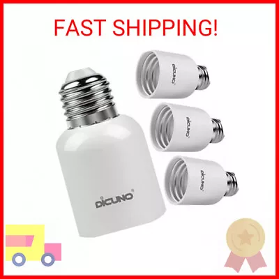 DiCUNO E26 To E39 Adapter Medium E26 To Mogul E39 Screw Base Light Bulb Socket  • $16.46