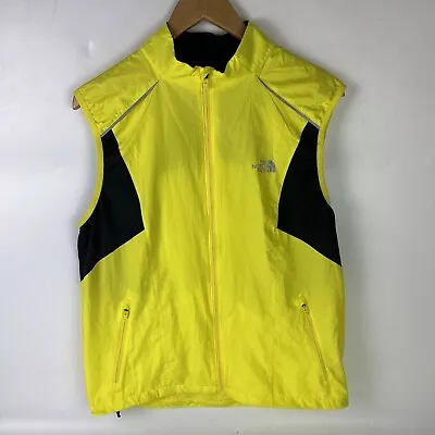 The North Face Men's Vest Windstopper Size L Flight Series Full Zip Yellow • $35