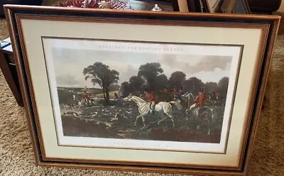 J.F. Herring H. Harris Fox Hunting Scene Engraving BREAKING COVER Framed 43 X 31 • $246.98