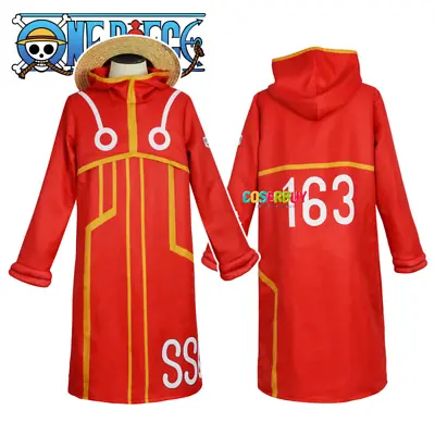 Anime One Piece Cosplay Monkey D. Luffy Costume Coat Red Clothing Halloween Suit • $35.33