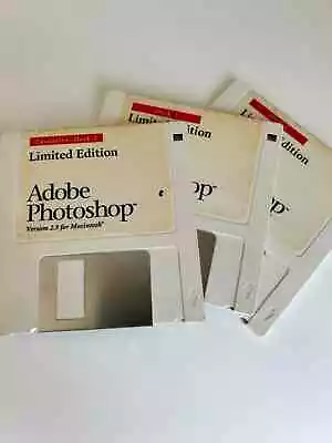 Adobe Photoshop 2.5 Limited Edition 1992  Rare Floppy Disks For Apple Macintosh • $15.95