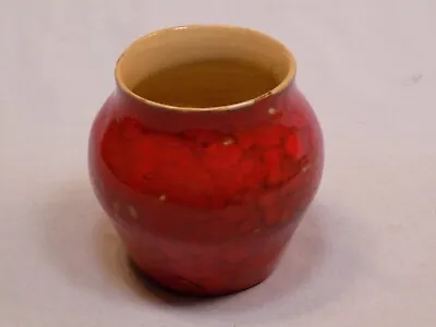 $59.99 • Buy Zanesville? Pottery Vase Vintage Old Red Pink Small Stoneware 4” Small Glazed