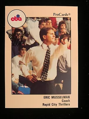 1989-90 ProCards CBA #37 ERIC MUSSELMAN Rapid City Arkansas Razorbacks Coach Nm! • $14.99