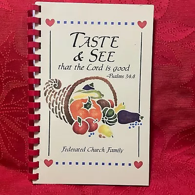 Federated Church Family Cookbook Of Mitchell Nebraska 1997 Spiral Bound • $10.60