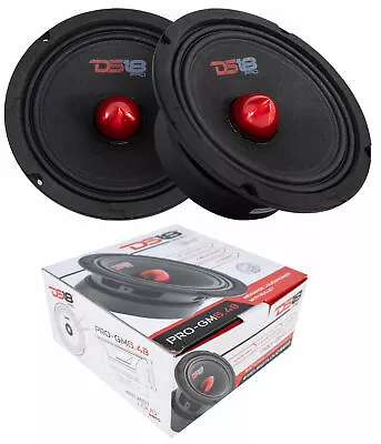 2 DS18 PRO-GM6.4B 6.5  Mid Range Red Bullet Loud Speakers 960W 4 Ohm CarMidrange • $62.90