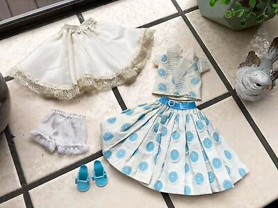 Vintage 1957 Miss Nancy Ann Blue Circles Outfit #310 - MINTY! • $45