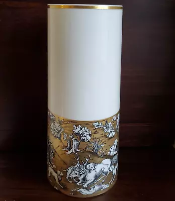 $158.37 • Buy Vista Alegre Coimbra S.P.  VA Portugal Portuguese Vase Gold Scene 9.5 