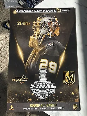 Vegas Knights Stanley Cup Final Marc-Andre Fleury Round 4 Game 1 Poster 5/28/18 • $19.99