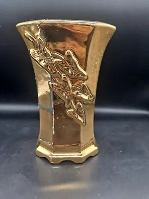 Vintage Gold / Green Vase • $7