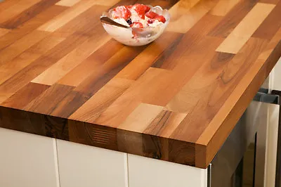 SALE Solid Walnut Kitchen Worktops 3M 4M & Breakfast Bars Solid Wooden Worktops • £70