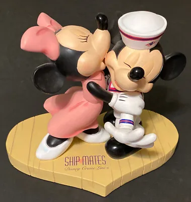 Disney Cruise Line Kissing Shipmates  Mickey And Minnie Mouse Heart Figurine • $69.99