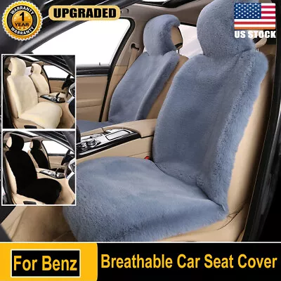 Faux Sheepskin Car Automotive Seat Covers 2pcs Front Cushions For Mercedes-Benz • $84.70