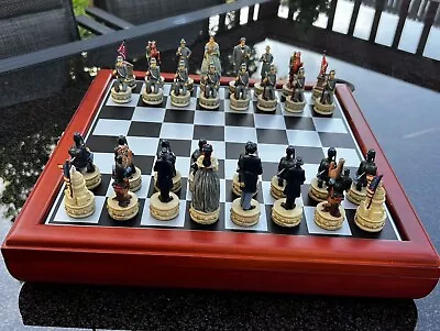 Vintage 2002 Excalibur Deluxe Civil War Chess Set Commemorative Edition • $149.99