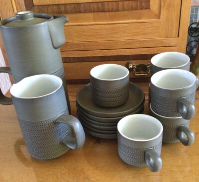 Denby Chevron Coffee Set X 5 Vintage Collectable • £27.99
