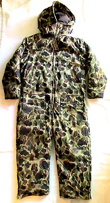Hunting Suit Cabelas Vintage Down Filled Full Front Zip Camo Camouflage Men's L • $159.64