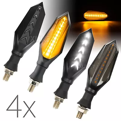 4x 10mm 12V Motorcycle Indicator Blinker Turn Signal Tail Light Amber White • $16.99