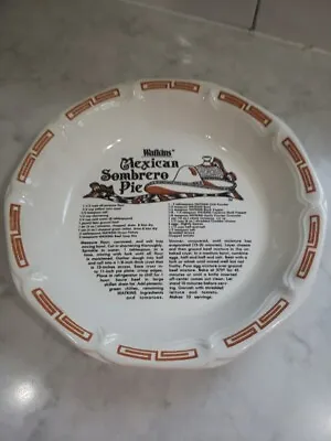 Vintage Mexican Sombrero Pie Plate ~ Watkins Inc. 1983 ~ USA ~ • $13.99