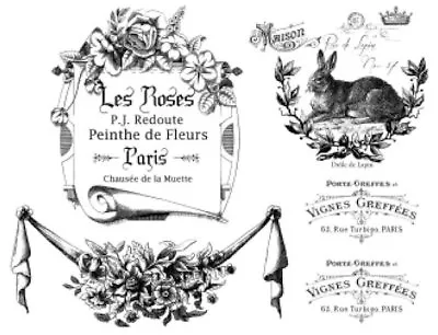 Vintage French Advertising Labels Furniture Transfers Waterslide Decals MIS594 • $12.99