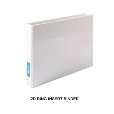£25.42 • Buy 2 D-RING Bantex Landscape Insert Binder White 38mm A3 BRAND NEW