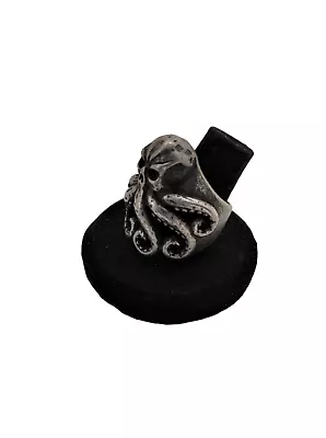 Cthulhu Octopus Skull Ring Stainless Steel 316 High Quality Goth Punk Davy Jones • £13.99