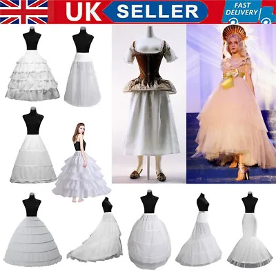 UK Bridal Wedding Petticoat TUTU/Hoop/Hoopless Crinoline Prom Dress Underskirt • £11.99