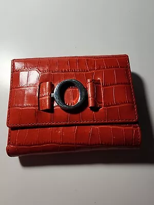 $51 • Buy Red Leather Oroton Small Wallet