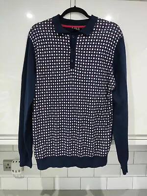 £23 • Buy Merc London Nostel Knitted Long Sleeve Polo Size Large