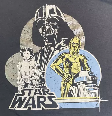 Women's Medium Grey Star Wars Tank Top Darth Vader Leia C-3PO R2-D2 (Sleepwear) • $12.98