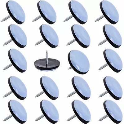 16PCS Chair Leg Floor Protectors 19mm Diameter 5mm Thick Nail In Glides • £5.98