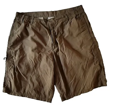 Khaki Green Shorts Men L Large Lots Pockets For Outdoors Camping Hiking  • $14.98