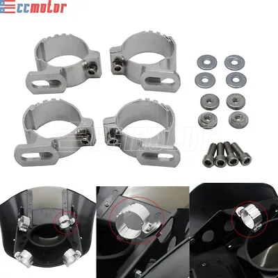 Motorcycle Windshield Fairing Clamps Mounting Fork Clamp Kit Fit 35-45mm Forks • $25.99