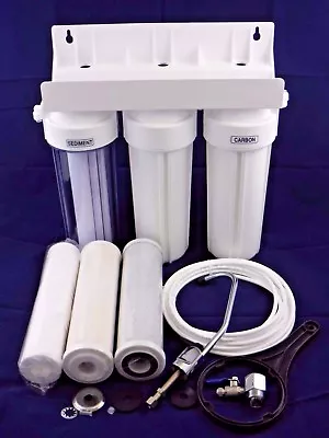 £63.95 • Buy Ceramic Under-sink Drinking Water Filter 3 Stage System Tap Kit + Accessories