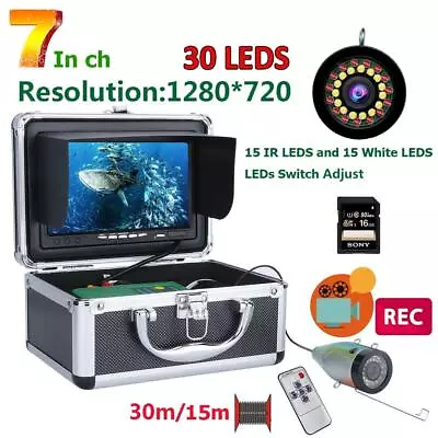 7  Screen 2MP DVR Fish Finder Infrared Video Recording Underwater Fishing Camera • $174