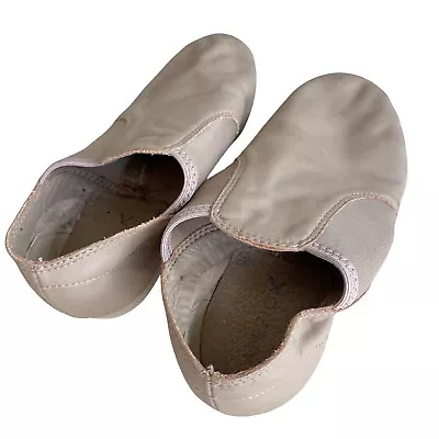 Capezio Tan Leather Jazz Shoe Slip-on Women And Men's Dance Shoes Slip On 8.5 • $14