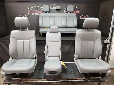 $1558.81 • Buy 2013 Ford F150 Set Of Front Manual & Rear Vinyl Seat Gray Trim Code As