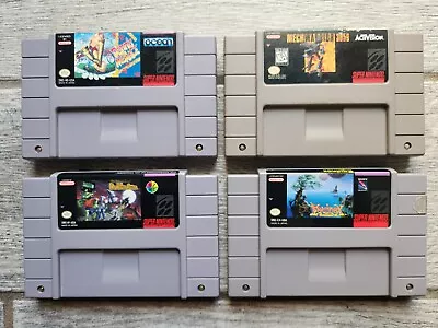 Lot Of 4 SUPER NINTENDO SNES Games All Tested & Working! Equinox MechWarrior • $57.99