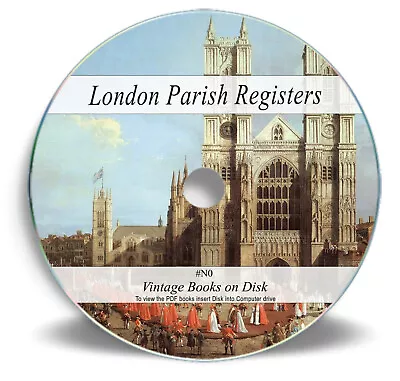 £4.30 • Buy London Parish Registers On CD England Local Records Genealogy Birth History  N0