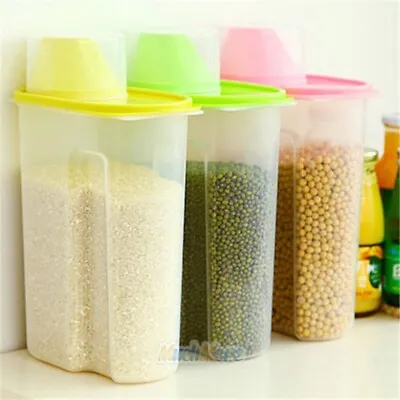 $19.95 • Buy Set Of 3 Large Cereal & Dry Food Storage Containers BPA-Free Plastic Container