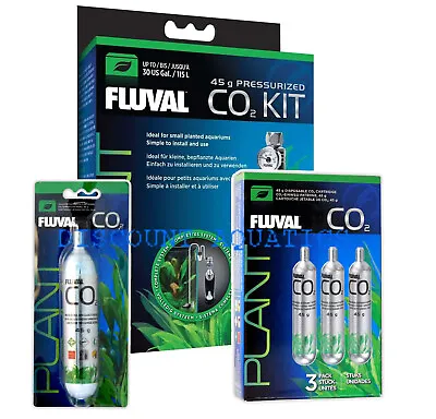 Fluval CO2 45g Kit & Spares Disposables Plant Growth Health Aquarium Fish Tank  • £13.75