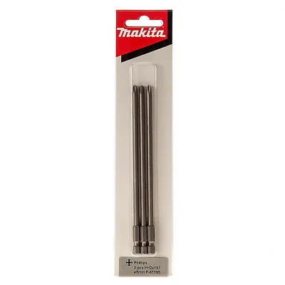 Makita P-67795 Autofeed Screwdriver Bits PH2 157mm X 5mm Diameter (Pack Of 3) • $43