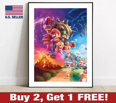 Super Mario Bros 2023 Movie Poster 18  X 24  Print Game Room Wall Decor • $13.48