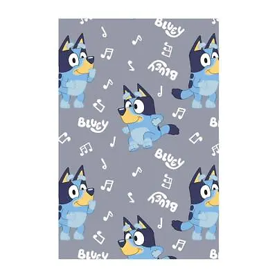 Bluey Fleece Blanket Large Sofa Bed Throw Kids Soft Velour Feel Music Notes Dog • $22.05