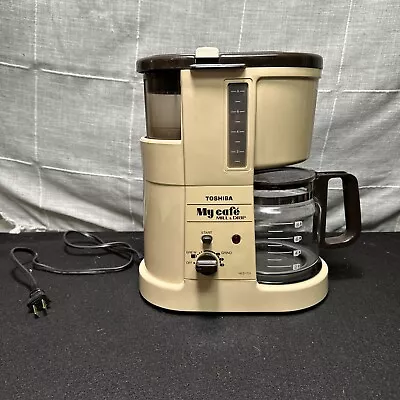 Vintage Toshiba My Café Coffee Maker Mill & Drip Model HCD-701 Retro Coffee Pot • $35