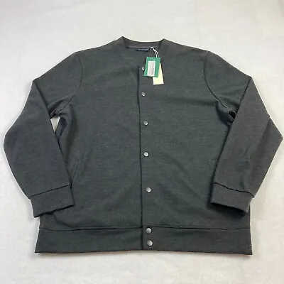 7 Diamonds Nolan Fleece Baseball Jacket Mens XL Gray Snap Long Sleeve Stitch Fix • $39.99