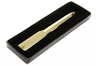 Personalised Gold Plated Modern Design Letter Opener Any Message Engraved • £7.50